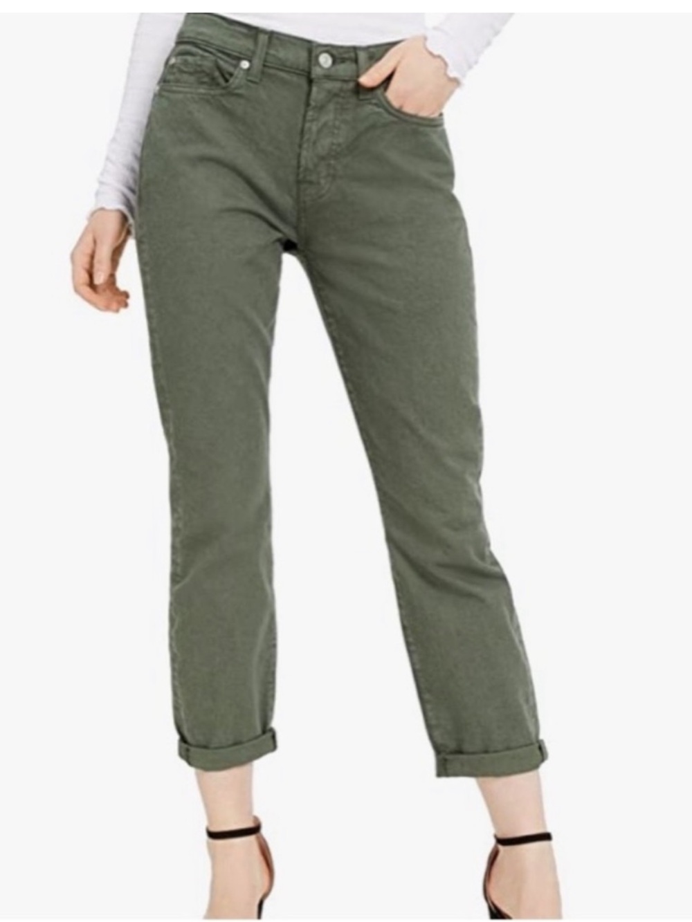 Levi's Olive Green Boyfriend Jeans